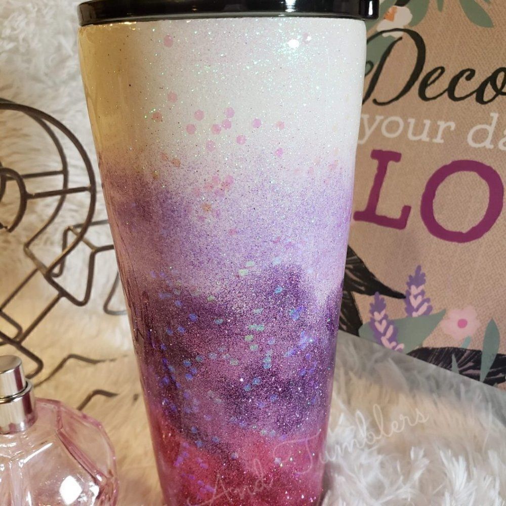 Berry Glitterful 22oz HOGG Stainless Steel Tumbler